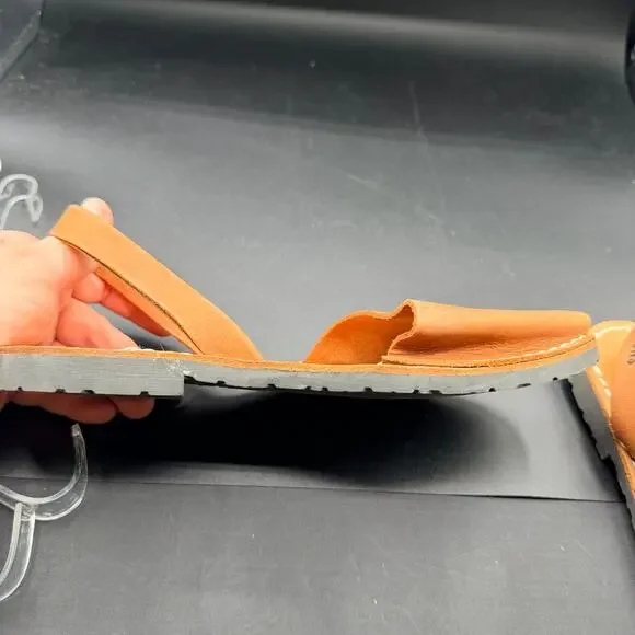 PONS Avarcas Brown Leather Sandals Menorca Spain Size 8 - Picture 14 of 15